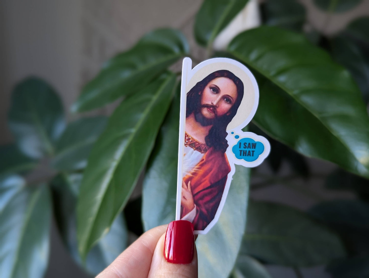 I saw that vinyl sticker, funny religious jesus humor