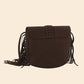 Suede Fringe Flap Boho Crossbody Bag
