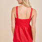 Scarlet Ribbon Pleated Sleeveless Top