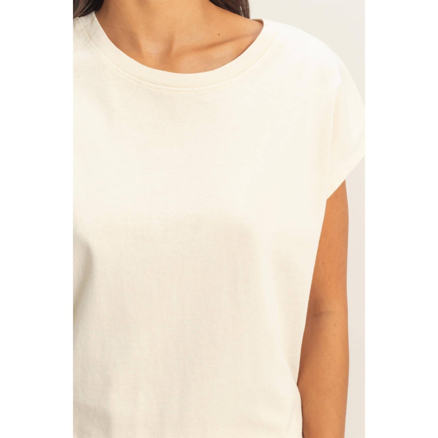 Sleeveless Crew Neck Top and Shorts Set