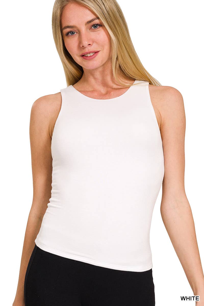 `Premium Rayon Double Layered Tank Top - Zenana