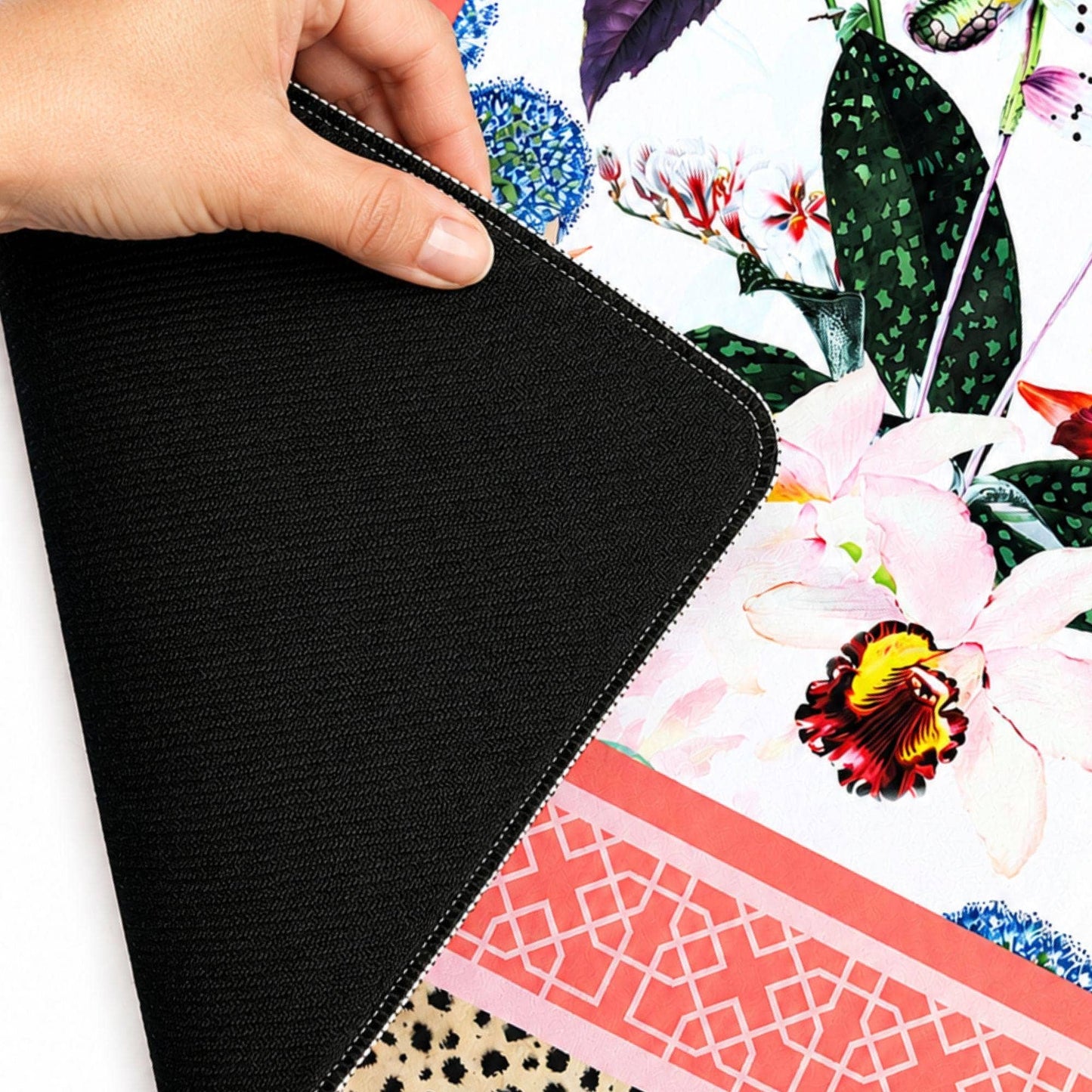 Peach Spotted Cheetah in Bloom 33" Mahjong Mat