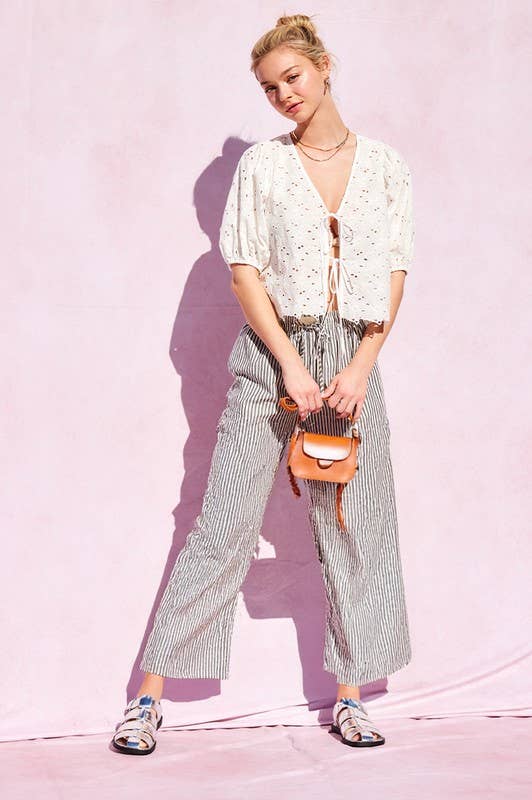 Striped Wide Leg Pants
