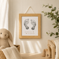Baby's Ten Tiny Toes Footprint Frame with Ink Pad, Natural