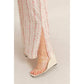 Tie Strap Jumpsuit With Hem Slits