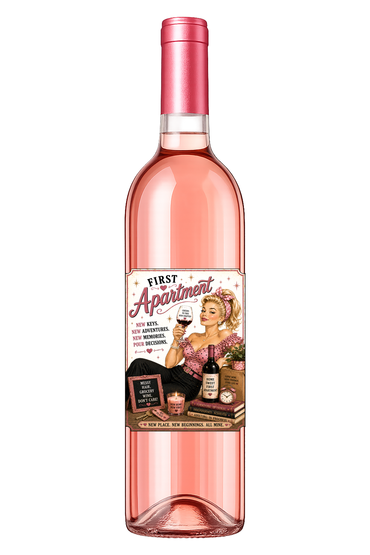 Sassy Girl, Wine Label, First Apartment