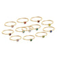18K Gold PVD Stainless Steel Birthstone Stacking Ring