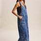 Floral Embroidered Denim Overall Dress LD1615