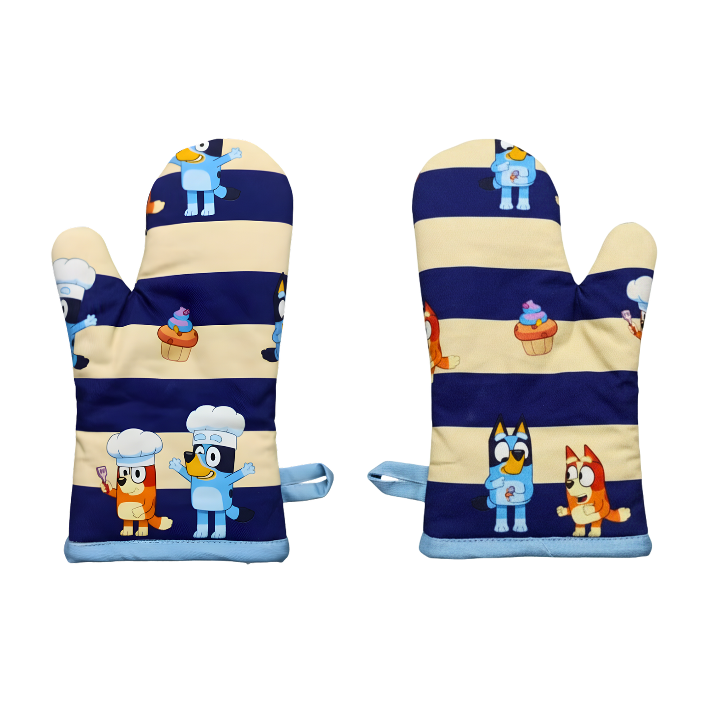 BLUEY Youth Apron and Oven Mitt Set - 3pc Kids Chef Outfit