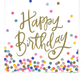 Birthday Cocktail Napkins | Happy Birthday (Script) - 20ct