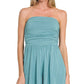 0429 Double Layered Strapless Tube Top Romper w/ Pockets SI-27473