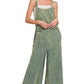 ..Washed Double Gauze Wide Leg Overalls
