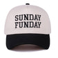 Sunday Funday Two Tone Canvas Cotton Cap  Zenana Consgt.