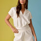 PX8760 V Neck Short Sleeve Top and Short Set