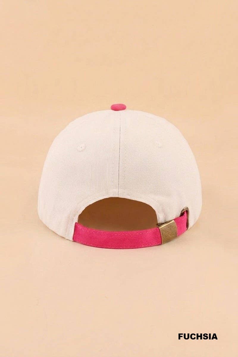 No Hard Feelings Two Tone Canvas Cotton Cap