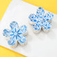 Blue & White Porcelain Flower Hair Claw Clips | 40H1065