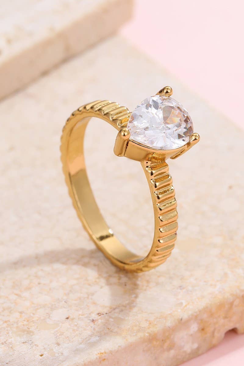 Baguette rhinestone cocktail eternity band Ring | 40R143