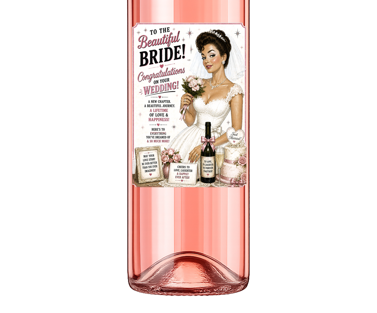 Sassy Girl, Wine Label, Bride