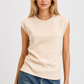 TERRY RIB SIDE RUCHED MUSCLE TOP FWMT3675