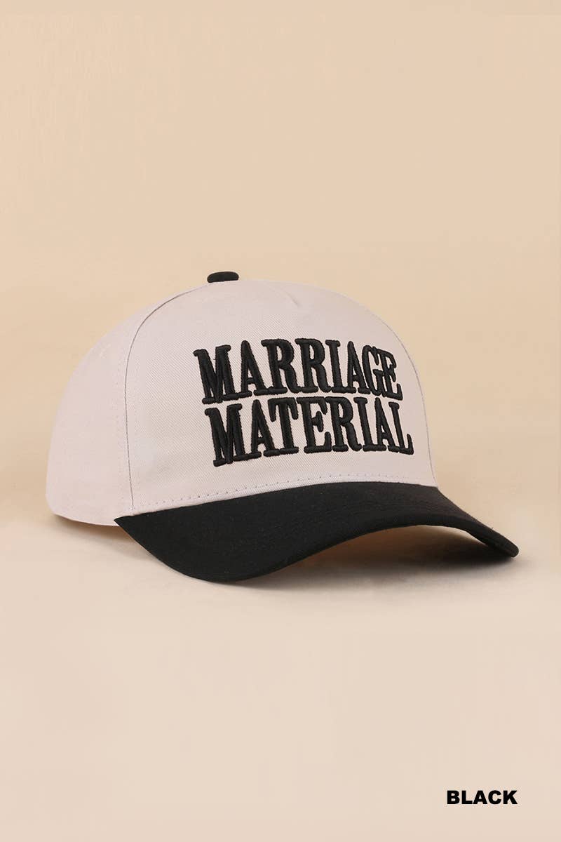Marriage Material Two Tone Canvas Cotton Cap