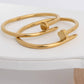 18K Gold PVD Stainless Steel Nail Bangle