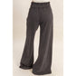Mineral Washed Wide-Leg Smocked Waist Pants