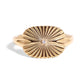 Gold Stainless Steel Cubic Zirconia Sunburst Rectangle Ring