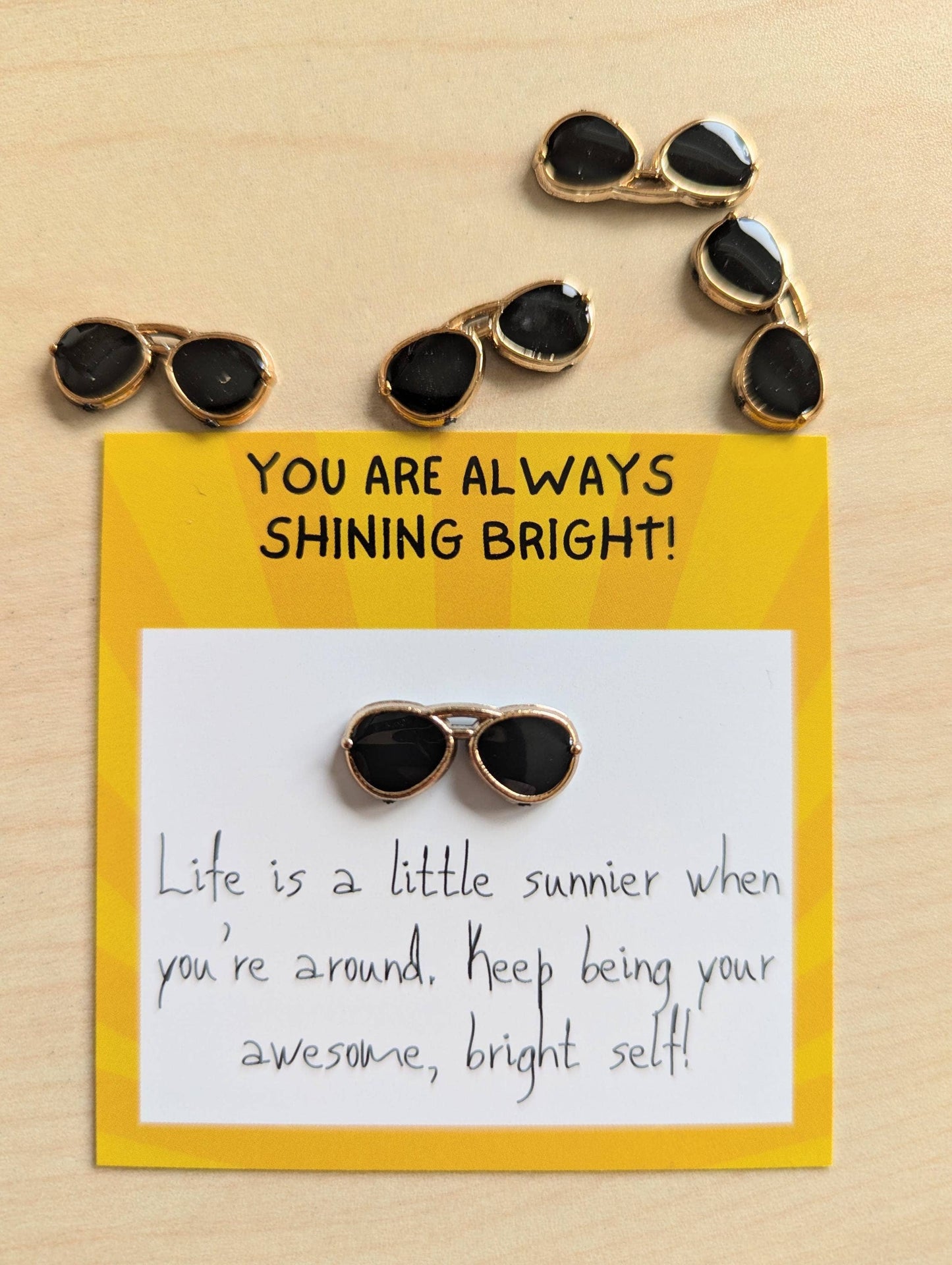 Mini Card with Sunglasses Figurine - Encouragement Gift
