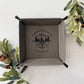 Engraved Leather Catchall Tray