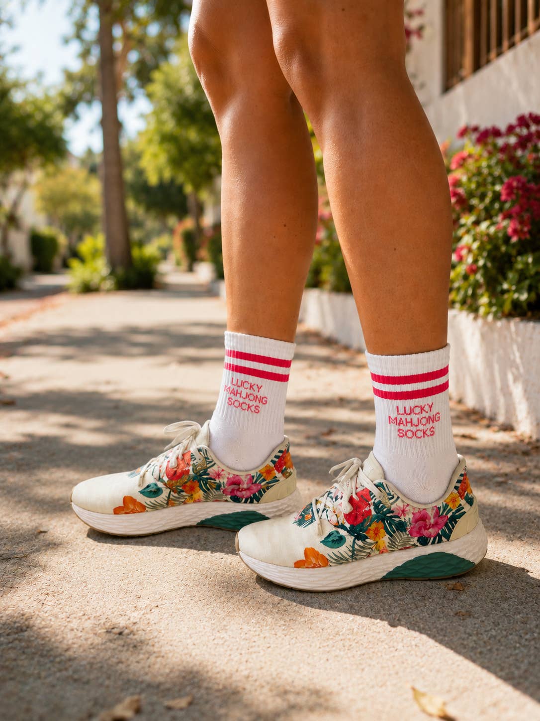 Lucky Mahjong Socks | Women's Athletic Crew Socks | PREORDER