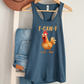 Funny Chicken Graphic Racerback Tank Top