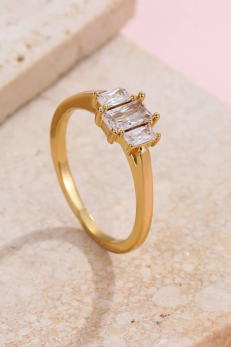 Baguette rhinestone cocktail eternity band Ring | 40R143