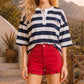 4th of July Soft Ruffle Hem Summer Shorts
