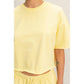 Short Sleeve Crew Neck Top And Shorts Set