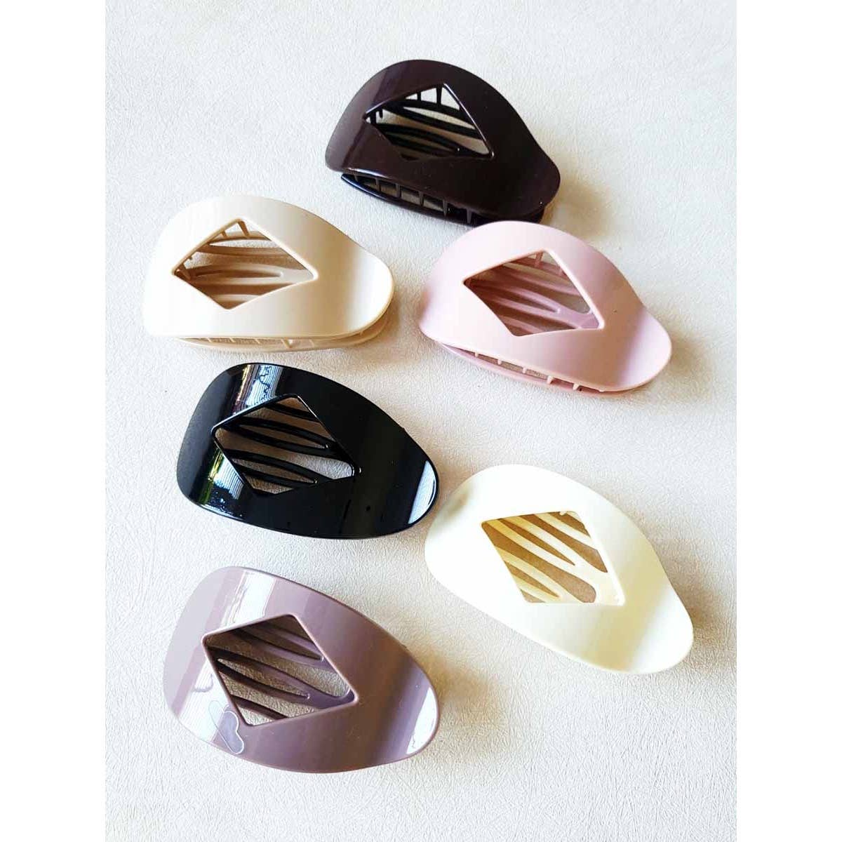 Diamond Shape Mixed Flat Hair Claw Clips