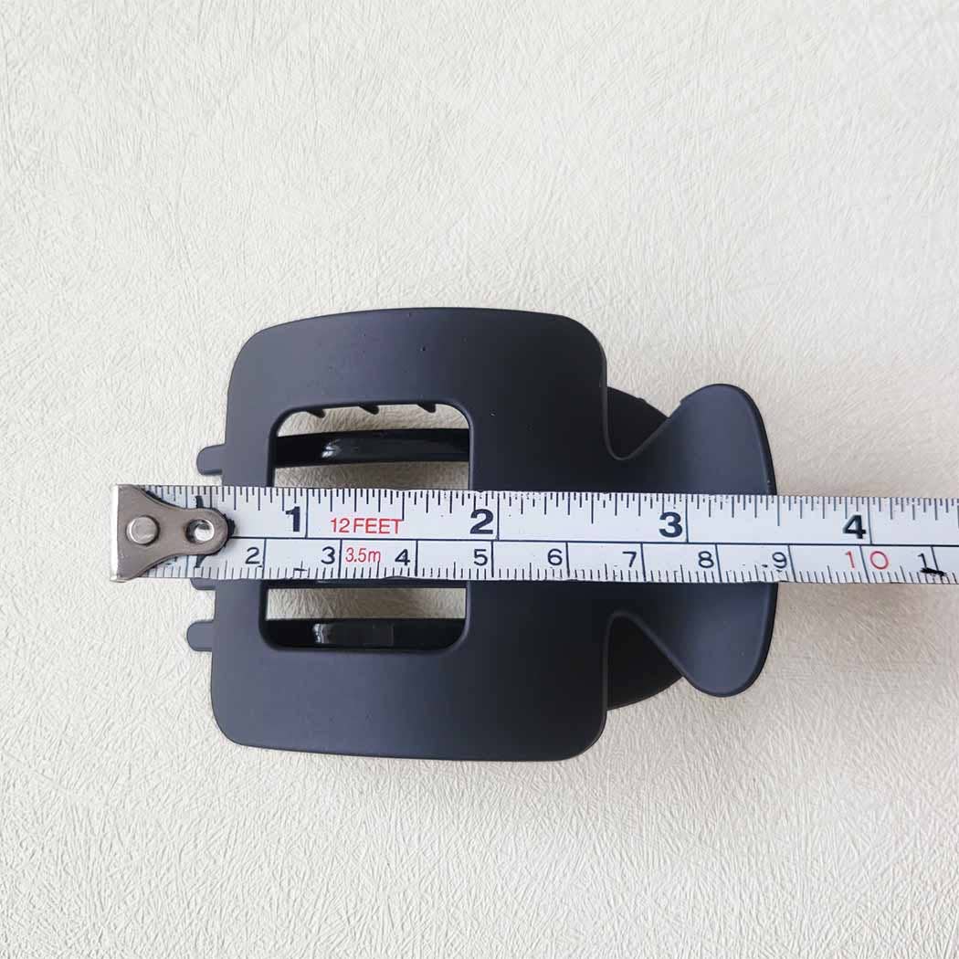 Matte Neutral Square Shaped Flat Hair Claw Clips