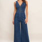 A washed denim jumpsuit - IP9012