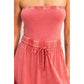 Mineral Wash Strapless Wide-Leg Jumpsuit