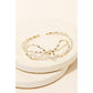Metallic Bow Twist Cuff Bracelet
