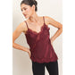 Asymmetrical Satin Lace Top