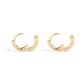 18K Gold PVD Stainless Steel CZ Mini Huggie Earrings