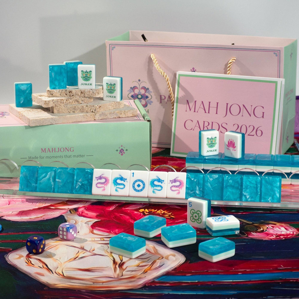 Garden Party Mahjong Set - Aqua Lagoon 04-01