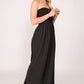 Smocked Strapless Jumpsuit