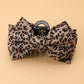 Leopard Print Bow Hair Claw Clips | 40H1215