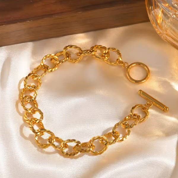 18K STAINLESS STEEL TARNISH FREE CHAIN BRACELET | 40B5227