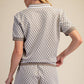 Collar Neck Short-Sleeve Polo Top