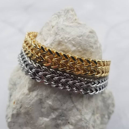 Stainless Chunky Chain Bracelet - Magnetic Snap
