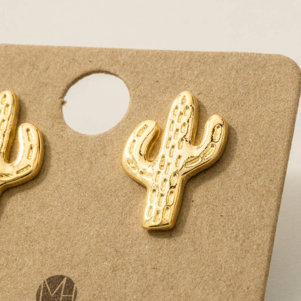 Mini Cactus Stud Earrings