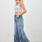 P8212M-MID RISE WIDE FRAYED SEAM