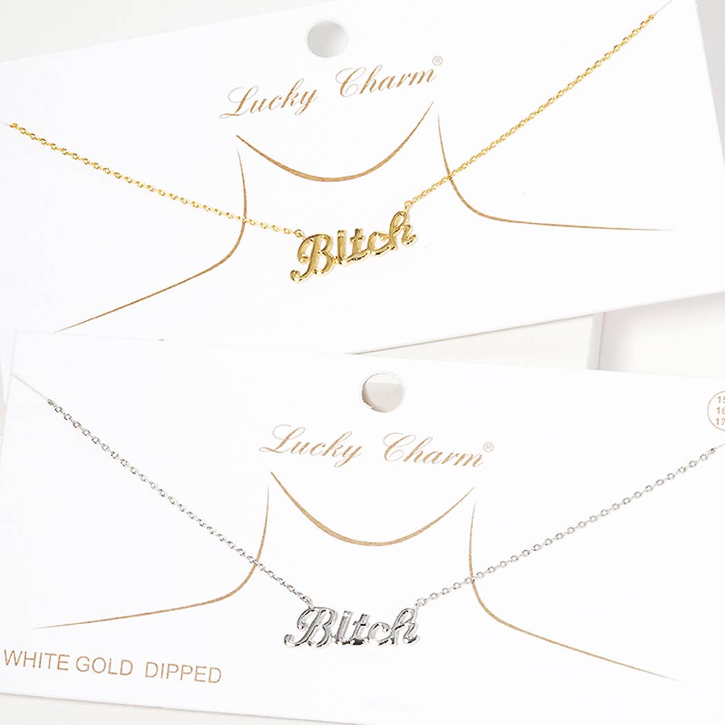 Gold-Dipped Bitch Fashion Necklaces